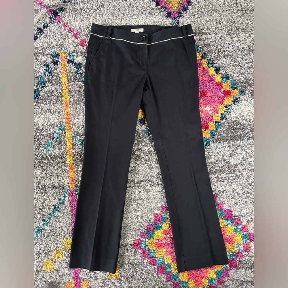 Burberry black stretch khaki/chino straight leg pant. Inseam 29.5”